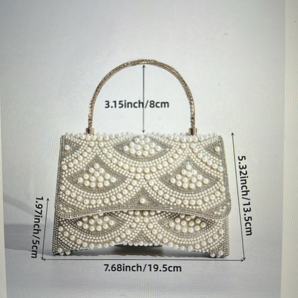 Women’s Elegant pearl evening bag handbag - Picture 7 of 7